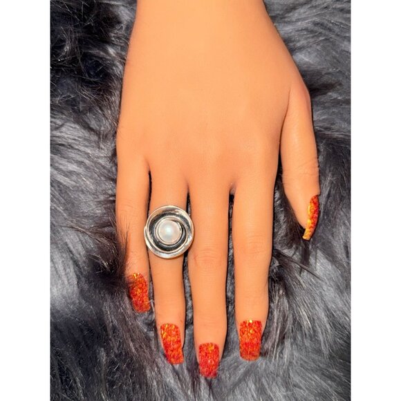 Silpada 925 Flower Pearl Ring - Picture 9 of 10